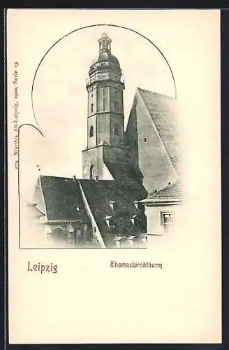 AK Leipzig, Blick auf den Thomaskirchturm