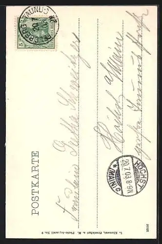 AK Feldberg im Taunus, Feldbergturm und drei Gasthäuser