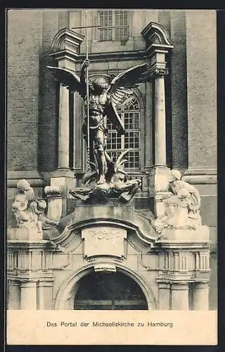 AK Hamburg-Neustadt, Portal der Michaeliskirche