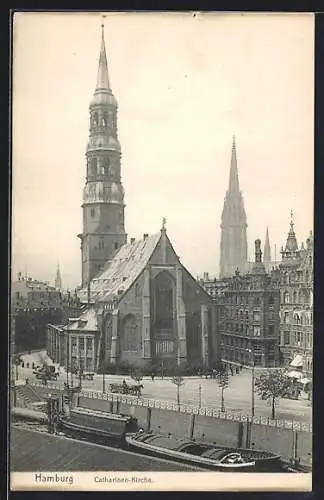 AK Hamburg, Blick auf die Catharinen-Kirche