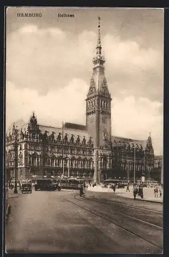 AK Hamburg, Blick aufs Rathaus