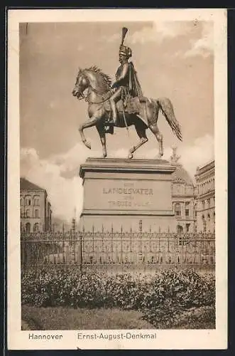 AK Hannover, Blick aufs Ernst-August-Denkmal