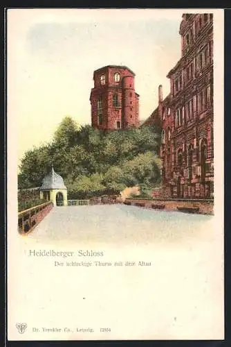 AK Heidelberg, Schlossturm mit dem Altan