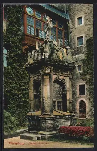 AK Merseburg, Partie am Neptunbrunnen