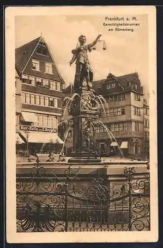 AK Alt-Frankfurt, Gerechtigkeitsbrunnen am Römerberg