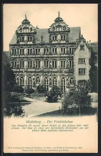 AK Heidelberg, Blick auf den Friedrichsbau