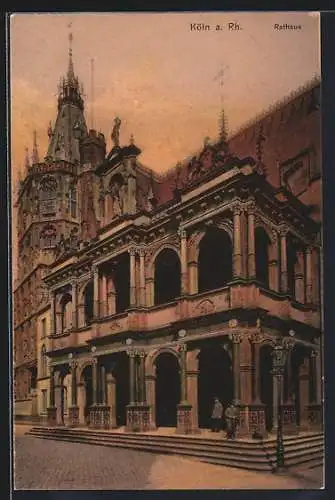 AK Köln, Rathaus mit spanischem Bau