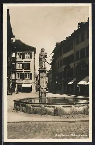 AK Schaffhausen, Mohrenbrunnen, Schreibmaschinen R. Kunze