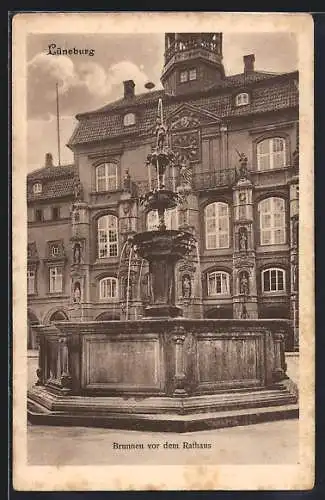 AK Lüneburg, Brunnen vor dem Rathaus