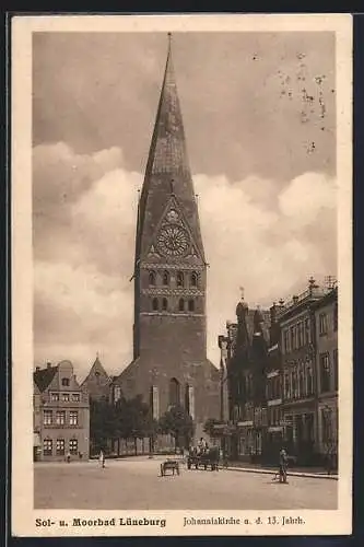 AK Lüneburg, Blick auf die Johanniskirche aus dem 13. Jhd.