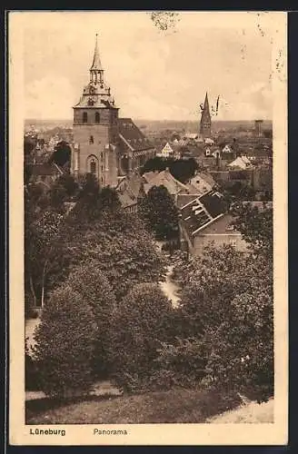 AK Lüneburg, Panorama mit Kirchen