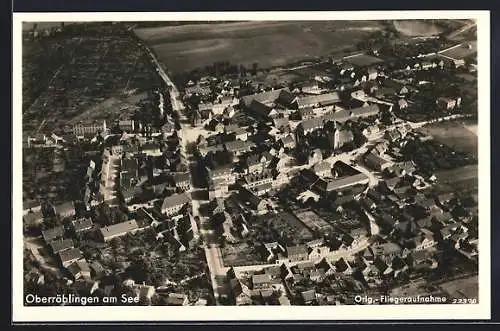 AK Oberröblingen am See, Ortsansicht vom Flugzeug aus