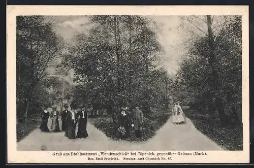 AK Cöpenick /Grünau, Gasthof Wendenschloss, Bes. Emil Friedrich