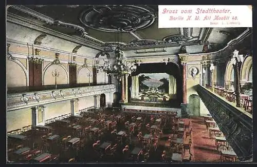 AK Berlin-Moabit, Innenansicht des Stadt-Theaters