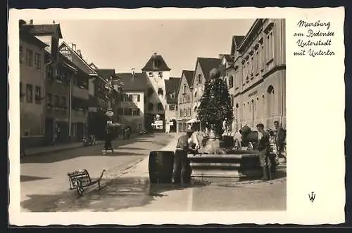 AK Meersburg am Bodensee, Unterstadt mit Untertor