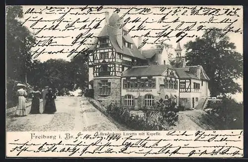 AK Freiburg i. Br., Bruderhaus Loretto mit Kapelle