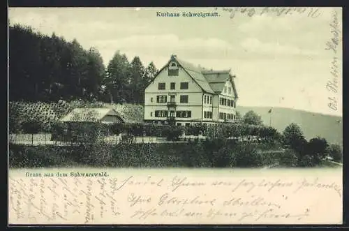 AK Schweigmatt /Schwarzwald, Kurhaus im Sommer