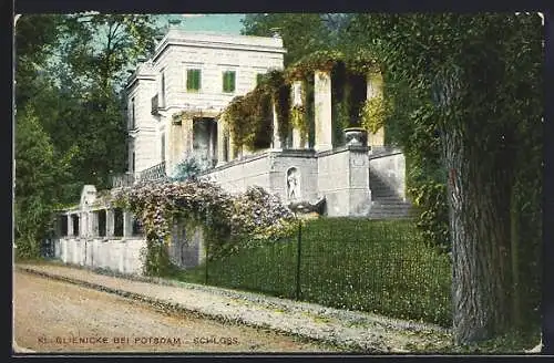 AK Kl. Glienicke bei Potsdam, Partie am Schloss