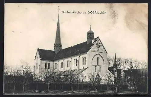 AK Dobrilugk, Blick auf die Schlosskirche