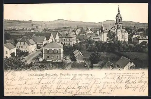 AK Pegnitz, Teilansicht vom Schlossberg aus