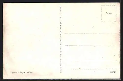 AK Alfdorf b. Schwäb. Gmünd, Ortspartie mit Fachwerkhäusern