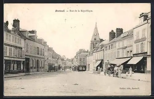 AK Breteuil, Rue de la République, Strassenpartie