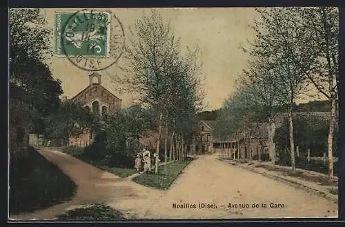 AK Noailles /Oise, Avenue de la Gare