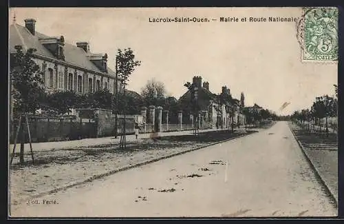 AK Lacroix-Saint-Quen, Mairie et Route Nationale