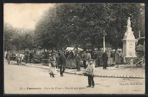 AK Formerie, Place du Fryer, Marché aux porcs