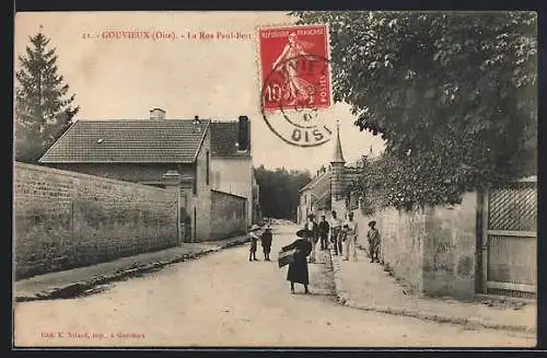 AK Gouvieux /Oise, La Rue Paul-Bert, Strassenpartie