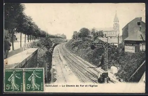 AK Saint-Just, Le Chemin de Fer et l`Eglise