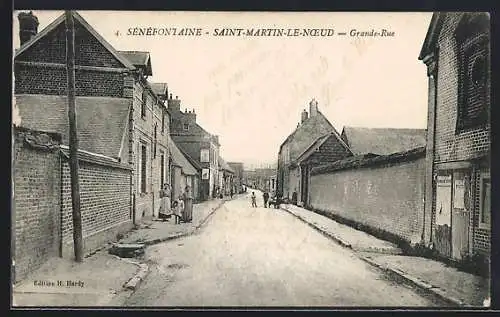 AK Saint-Martin-le-Noeud, Sénéfontaine, Grande-Rue, Strassenpartie