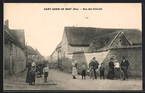 AK Saint-Aubin-en-Bray, Rue des Clairets