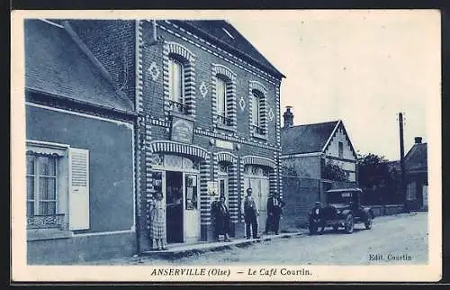 AK Anserville /Oise, Le Café Courtin