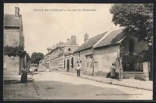 AK Crouy-en-Thelle, La rue de Blaincourt