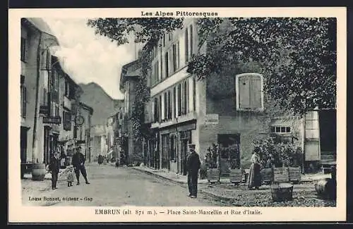 AK Embrun, Place Saint-Marcellin et Rue d`Italie