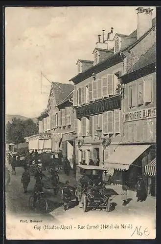 AK Gap /Hautes-Alpes, Rue Carnot, Hôtel du Nord