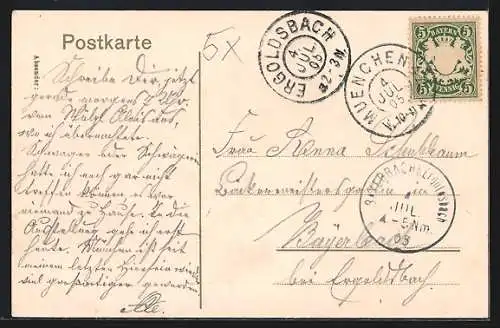 AK München, Promenadenplatz mit Strassenbahn