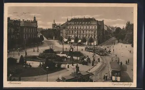 AK Hannover, Aegidientorplatz und Strassenbahn