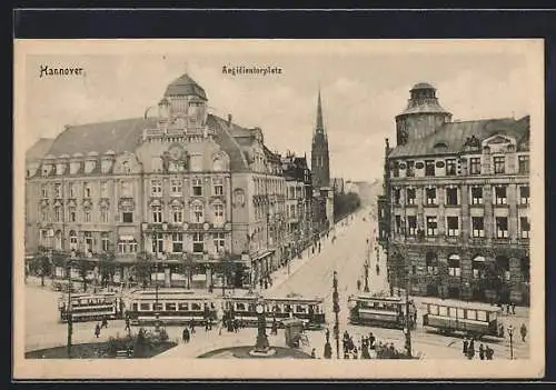 AK Hannover, Aegidientorplatz mit Strassenbahn