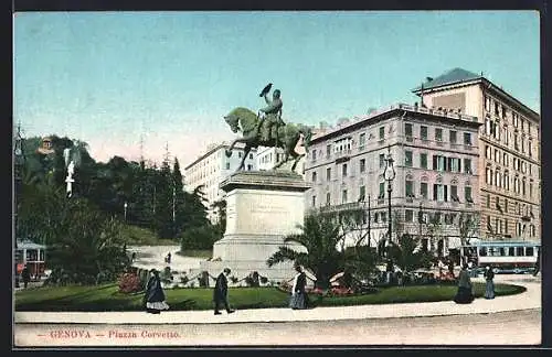 AK Genova, Piazza Corvetto e Tramways, Strassenbahnen