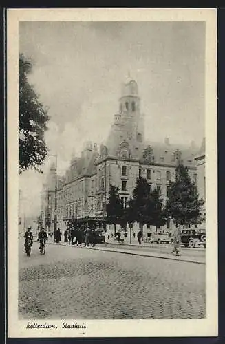 AK Rotterdam, Stadhuis und Strassenbahn