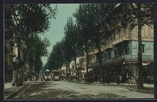 AK Nice, Strassenbahn in der Avenue de la Gare