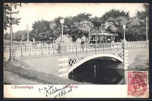 AK s'Gravenhage, Wittebrug, Strassenbahn