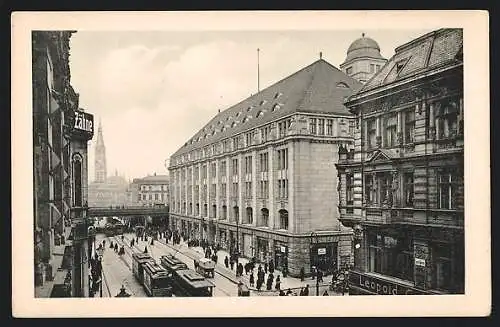 AK Berlin, Strassenbahn in der Königstrasse