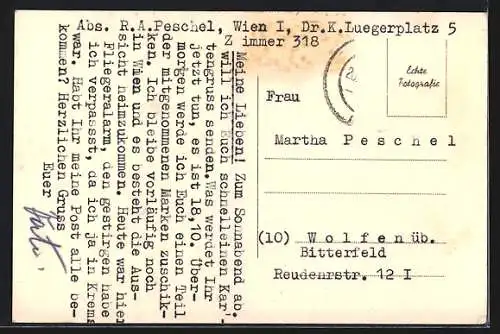 AK Wien, Schwarzenbergplatz mit Strassenbahn