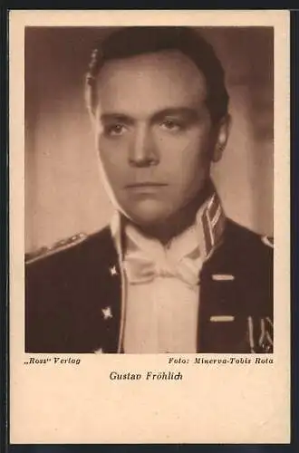 AK Schauspieler Gustav Fröhlich in einer historischen Uniform