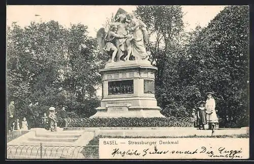 AK Basel, Strassburger Denkmal