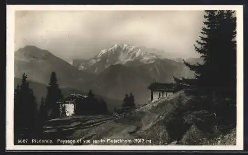 AK Riederalp, Paysage et vue sur le Fletschhorn