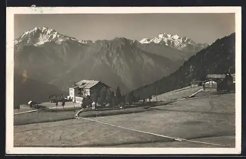 AK Riederalp, Hotel Riederalp gegen Fletschhorn und Mischabelgruppe